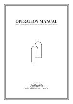 Line Magnetic LINE MAGNETIC AUDIO Operation Manual preview