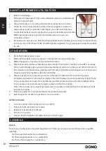 Preview for 12 page of Linea 2000 DOMO DO1025FR Instruction Manual