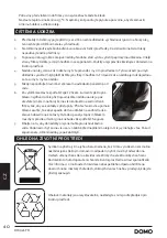 Preview for 40 page of Linea 2000 DOMO DO1025FR Instruction Manual