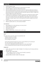 Preview for 44 page of Linea 2000 DOMO DO1025FR Instruction Manual