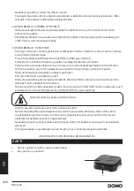 Preview for 40 page of Linea 2000 DOMO DO1094P Instruction Booklet