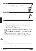 Предварительный просмотр 28 страницы Linea 2000 DOMO DO2035SV Instruction Booklet