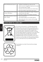 Preview for 40 page of Linea 2000 DOMO DO222SV Instruction Booklet