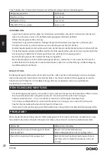 Preview for 28 page of Linea 2000 DOMO DO2520 Instruction Manual