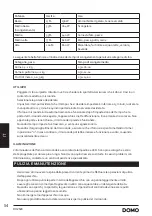 Preview for 54 page of Linea 2000 DOMO DO2520 Instruction Manual