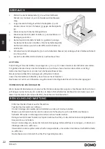 Предварительный просмотр 22 страницы Linea 2000 DOMO DO523S Instruction Booklet