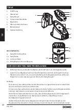 Предварительный просмотр 22 страницы Linea 2000 DOMO DO7108S Instruction Booklet