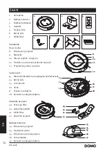 Предварительный просмотр 72 страницы Linea 2000 DOMO DO7288S Instruction Booklet