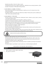 Предварительный просмотр 40 страницы Linea 2000 DOMO DO8718P Instruction Booklet