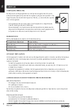 Preview for 8 page of Linea 2000 DOMO DO91131F Instruction Booklet