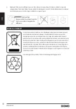 Preview for 12 page of Linea 2000 DOMO DO9215AV Instruction Booklet