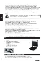 Preview for 12 page of Linea 2000 DOMO DO9225G Instruction Booklet