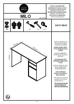 Предварительный просмотр 1 страницы Linea Deco MILO BILLA DESK Assembling Instructions