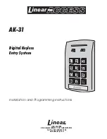 Предварительный просмотр 1 страницы Linear Access AK-31 Installation And Programming Instructions