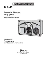 Предварительный просмотр 1 страницы Linear Access RE-2 Installation, Programming And Operation Instructions