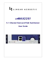 Linear Acoustic UPMAX2251 User Manual preview