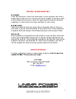 Preview for 5 page of Linear Power 2202IQ Owner'S Manual And Installation Manual