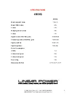 Preview for 5 page of Linear Power 4503IQ Owner'S Manual And Installation Manual