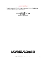 Предварительный просмотр 7 страницы Linear Power 5002IQ Owner'S Manual And Installation Manual