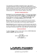 Preview for 4 page of Linear Power LP100Z Owner'S Manual And Installation Manual