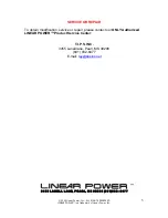 Preview for 5 page of Linear Power PA II Owner'S Manual