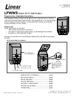 Linear Pro Access LPWWS Installation And Programming Instructions предпросмотр