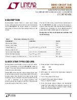 Preview for 1 page of Linear Technology DC1345 Quick Start Manual