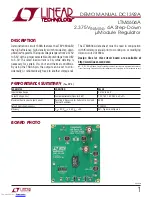 Предварительный просмотр 1 страницы Linear Technology DC1392A Demo Manual