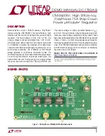 Предварительный просмотр 1 страницы Linear Technology DC1498A Demo Manual