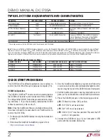 Preview for 2 page of Linear Technology DC1705A Demo Manual