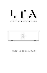 Предварительный просмотр 1 страницы Linear Tube Audio ZOTL ULTRALINEAR User Manual