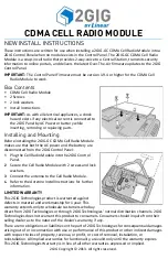 Linear 2GIG CDMA Install Instructions preview