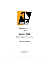 Preview for 1 page of Linear ADVANCED AT7200 Owner'S Manual