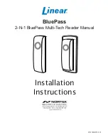 Linear BluePass 2N1-BTPRX Installation Manual предпросмотр