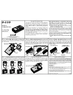 Preview for 1 page of Linear D-22D Code Setting Instructions