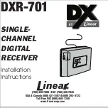 Preview for 1 page of Linear DXR-701 User Manual