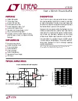 Preview for 1 page of Linear LT1010 Owner'S Manual