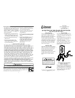 Предварительный просмотр 1 страницы Linear MVP Manual