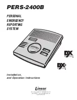 Linear Personal Emergency Reporting System PERS-2400B Installation And Operation Instructions Manual preview