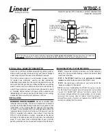 Linear WT00Z-1 Instructions preview