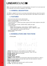 Предварительный просмотр 5 страницы Linearsound LTS.PM62 Operation Manual