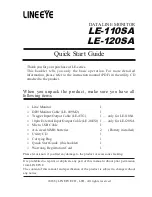 LineEye LE-110SA Quick Start Manual предпросмотр