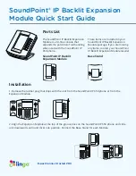 Preview for 2 page of Lingo SoundPoint IP Backlit Expansion Module Quick Start Manual