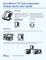 Предварительный просмотр 2 страницы Lingo SoundPoint IP Color Expansion Module Quick Start Manual