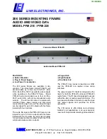 Link electronics 200 Series Mounting Frame Audio and Video DA's PFM-210 Specifications preview