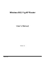 Preview for 1 page of Link electronics 802.11g User Manual