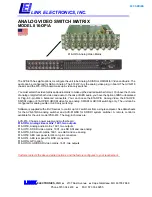 Предварительный просмотр 1 страницы Link electronics 816-OP/A Specification Sheet