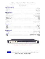 Предварительный просмотр 2 страницы Link electronics 816-OP/A Specification Sheet