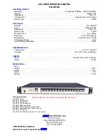 Предварительный просмотр 2 страницы Link electronics 816-OP/HD Specification Sheet