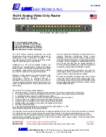 Link electronics 860-XL1616A Specification Sheet preview